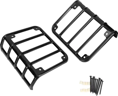 Zdjęcie produktu dla Para osłon tylnych świateł tylnych do Jeep Wrangler JK 2007-2017Czarny pasuje