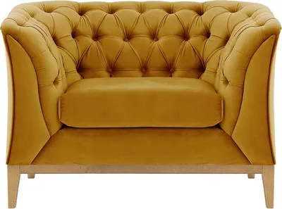 Produktbild von SLF24 - Sessel Chesterfield Modern Wood - Senf - Velluto 8