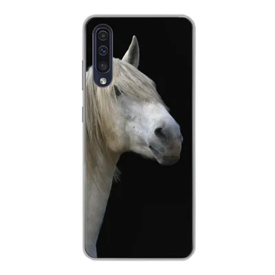 Produktbild von MuchoWow® Handyhülle Schutzhülle Hülle für Samsung Galaxy A30s Pferde - Pilz - Schwarz Silikon Softcase Handy Hülle - Karteninhaber