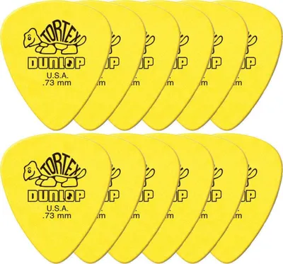 Produktbild von Dunlop Tortex Standard Plektrum 418P mit 0.73 mm Stärke – 12 Stück Gitarrenplektren