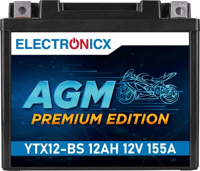 Immagine prodotto di Batteria per moto Electronicx YTX12-BS AGM 12 V 12 Ah ▶ Senza manutenzione  Moto e quad
