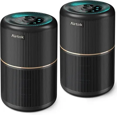 Productafbeelding van Luchtzuiveraar, luchtzuiveraar voor mensen met allergieën met aromatherapie functie, verwijdert 99,97% van deeltjes tot 0,1 micrometer, HEPA-luchtfilter voor schimmel, stof, pollen en geuren, nachtlampje, kinderbeveiliging