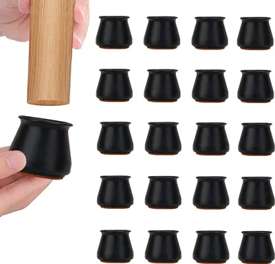 Produktbild von Stuhlbeinkappen 24 Stück Silikon Stuhlbeinschoner Runder Silikon mit Filzpolstern, für Möbel