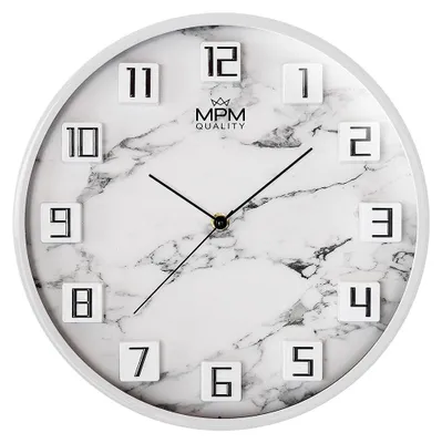 Produktbild von MPM-Quality Damali Wanduhr Kunststoff Weiß 30,4 cm