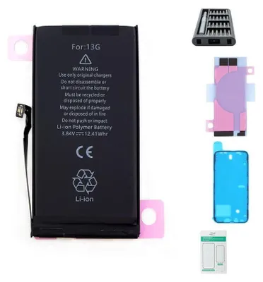 Produktbild von Apple Akku-Set für iPhone 13, 3227 mAh, Premium-Set mit magnetischer Schraubenmatte & 98 Bits