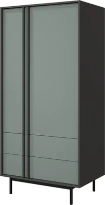 Produktbild von Tkmoebel Kleiderschrank ALSY 01, hohe Beine, anthrazit+Loes,