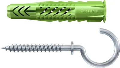 Image de chevilles universelles fischer UX Green 6 x 35 R RH avec bord et crochet rond