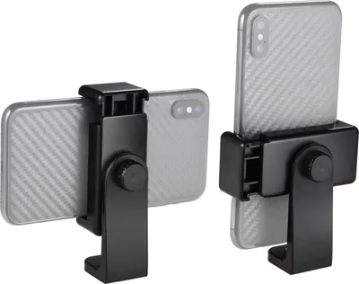 Produktbild von Smartphone-Klemmhalter Telefonhalterungsadapter Telefonclip fuer Stativ Selfie-Stick mit abnehmbarer Klammer 360 ¡ã drehbar mit drei 1/4 Gewinde Kompatibel mit iPhone 11 / iPhone 11 Pro / iPhone 11 Pro Max / iPhone 11 XR / iPhone 11 Xs / iPhone 11 Xs max und Android-Handys Samsung HUAWEI