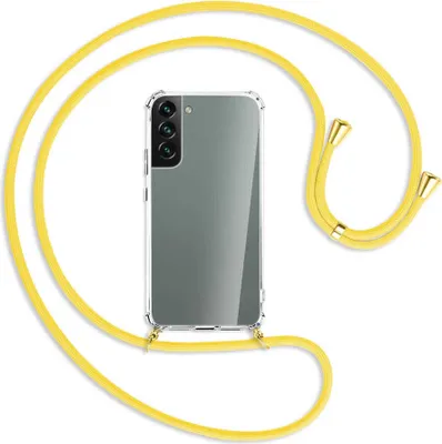 Produktbild von Handykette Backcover-Schutzhülle mit Band (Metall goldfarben) für Samsung Galaxy S22 5G (S901) - gelb