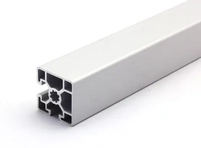 Produktbild von Länge 620mm - Design-Aluminiumprofil 45x45L 2 Nuten verdeckt 90° B-Typ Nut 10 (leicht), silber eloxiert. Aluminium Profil 45x45 Alu Profile 45 x 45 Systemprofil