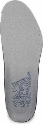 A gray insole for shoes.