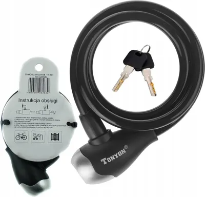 Produktbild von Fahrradschloss LOCK 120x10 TONYON KABELSCHLÜSSEL