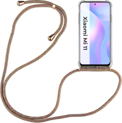 Produktbild von Xiaomi Hülle mit Band Schutzhülle Handykette Silikon Handy Tasche mit Schnur Neu Xiaomi Mi 11 Rainbow