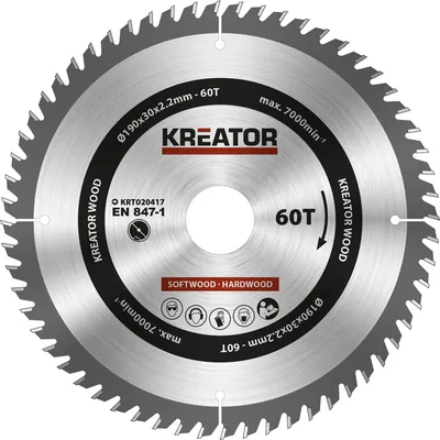 Produktbild von Kreator 190x30x2.2 Mm 60t Kreissägeblatt Für Holz    One Size
