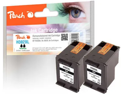 Zdjęcie produktu dla Peach PI300-655, Czarny, Tusz na bazie pigmentu, 15 ml, 2 szt., 335 stron(y), Multipak