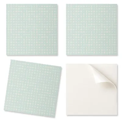 Productafbeelding van Zelfklevende PVC-tegels met patroon voor de woonkamer, geometrisch lijn- en kruispatroon, 20 x 20 x 20 cm