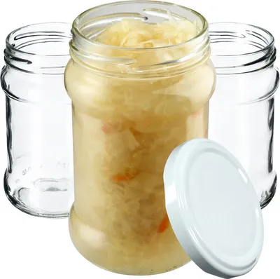 Zdjęcie produktu dla KADAX 10x Słoiki Na Przetwory 315ml Słoik Szklany Dżem miód + Zakrętki fi66