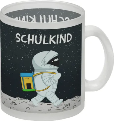 Produktbild von Schulkind Astronaut Glas Tasse für die Einschulung