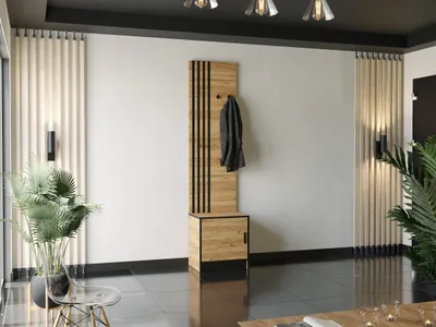 Obrázek produktu pro KIER NÁBYTEK Šatní skříň se sedákem, dub Craft Gold - 53,2x205x39cm