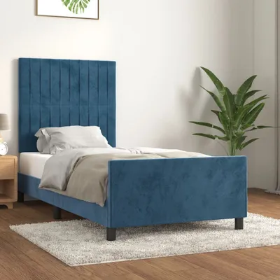Obrázok produktu pre Maison Exclusive - Rám postele bez matraca Tmavomodrá 90x190 cm Zamat