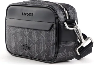 Image de LACOSTE sac à épaule bandoulière The Blend Reporter Bag Noir Gris