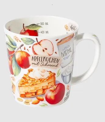 Produktbild von Kaffeebecher Apfelkuchen, Tasse Äpfel Kuchen Kaffeezeit