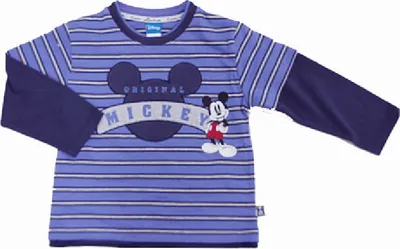 Produktbild von 72855 Mickey Mouse Jungen Langarmshirt Gr 116 100% Baumwolle mit Micky Mouse Stickerei