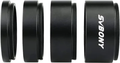 Immagine prodotto di Svbony SV119 Set di tubi di prolunga da 2" 5mm 10mm 15mm 30mm M48x0,75 per l'estensione della lunghezza focale in astrofotografia