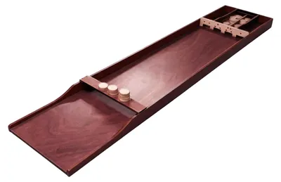 Image de Cougar Jeu de Palets Classique Compétition, Bois, Marron Foncé| Table de Shuffleboard 200 X 40 Cm, 30 Palets | Alésé dans le Creux du Bois | Format, Image générée par une IA