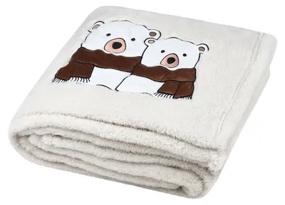 Image de Plaid a poils doux Couple d'Ours