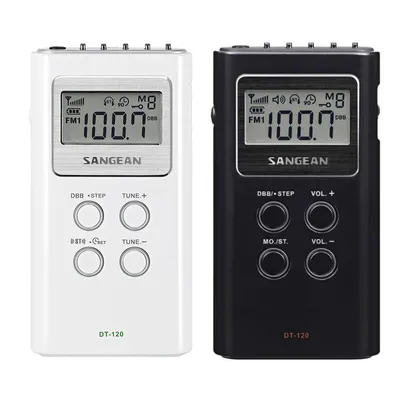 Image de SANGEAN Sangean Pocket 120 - DT-120 - radio de poche, AM/FM, piles - noir