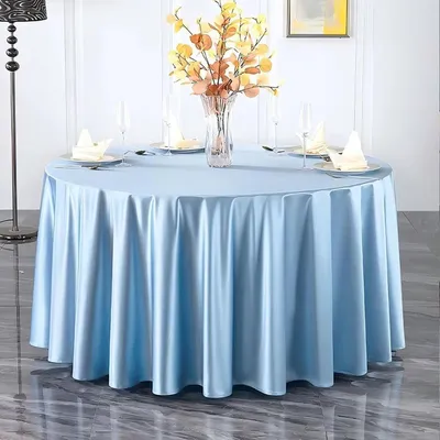 Immagine prodotto di Tovaglia rettangolare, 180 x 300 cm, colore blu, in raso