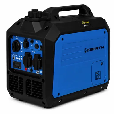 Produktbild von EBERTH 3500 Watt Inverter Stromerzeuger leise, Notstromaggregat Benzinmotor, 4-Takt, Stromgenerator 2x 230V Schuko, 12V und USB Anschluss