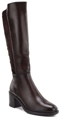 Image de Bottines pour femmes, talons hauts, en stretch, couleur marron, marque Vinceza, modèle 58652, taille 38
