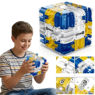 Produktbild von 3D Labyrinth Würfel Geduldsspiel Geschicklichkeitsspiel Lernspielzeug Kinder