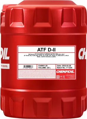 Produktbild von CHEMPIOIL ATF D-II ATF IID Automatikgetriebeöl Mineralöl Rot 20L CH8901-20 für BMW 3 Limousine (E46) 5 Limousine (E39) 3 Touring (E46) für VW GOLF III