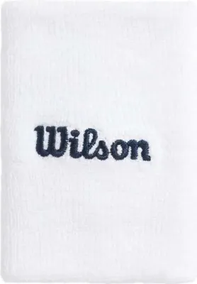 Zdjęcie produktu dla Wilson, opaska na nadgarstek, szeroka, wykonana z materiału Terry, kolor biały, uniwersalny rozmiar