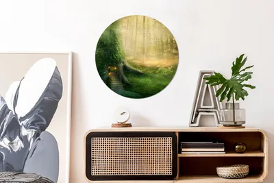 Produktbild von MuchoWow® - Wand Kreis - Wand Bild - Foto Tapete - Selbstklebende - Wohnzimmerdekoration - Wand Dekoration - Kinderzimmer