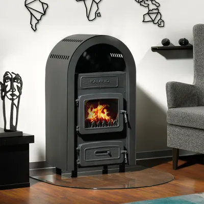 Produktbild von Wamsler 109-6, Freistehende Feuerstelle, Geschlossen, Brennholz, Schwarz, Senkrecht, 325 °C