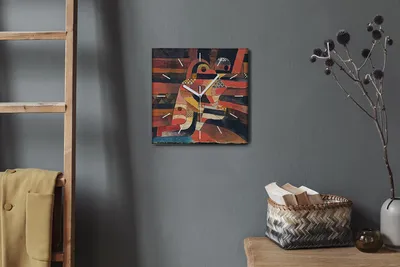 Produktbild von Coloray Hodiny Unikátní 30x30 cm  Tiché hodiny Pro obývací pokoj a kuchyň Nástěnné hodiny Plátno Bílé ručičky hodin - Milenec