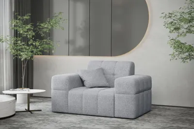 Produktbild von Sessel Designersessel NANCY in Stoff Neve Hellgrau