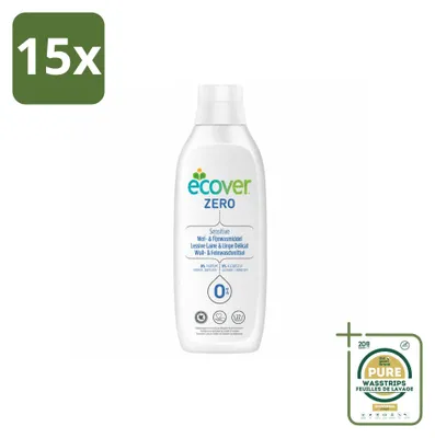 Produktbild von 15 x Ecover Feinwaschmittel für Wolle und Feines - 1 Liter - Vorratspackung - 15 Stücke