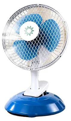Obrázek produktu pro Stolní ventilátor, průměr mřížky 19 cm, celková výška 33 cm, 2 stupně rychlosti, úhel náklonu 30°, hlučnost 35 dB