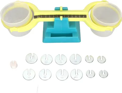 Immagine prodotto di Bilancia a barra a doppio secchio, bilancia didattica in plastica per bambini e studenti, per la misurazione delle masse durante le lezioni