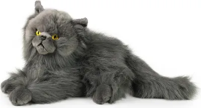 Produktbild von Kuscheltier Perserkatze 30 cm liegend grau Plüschkatze
