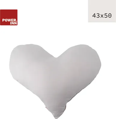 Produktbild von POWER INN Herzkissen groß | Hellgrau | Dekokissen | Kuschelkissen | Herz | Geschenk