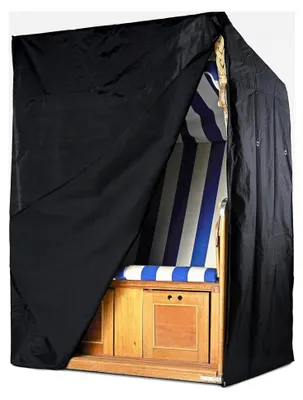 Produktbild von Schutzhülle für Strandkorb, Sonnenbeständige Abdeckung aus Hochwertigem Material, Reißfeste Haube Wasserabweisend, Universelle Strandkorbabdeckungen, Wind- & Wasserdicht, UV-Beständig (Anthrazit)
