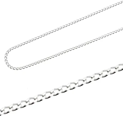 Produktbild von Ovalglied Silberkette 925er, 50cm, Karabinerverschluss