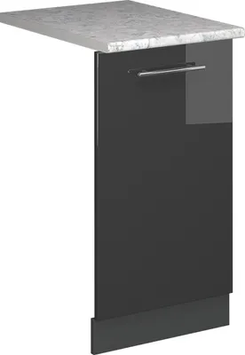 Produktbild von Geschirrspülblende Vicco Fame-Line Anthrazit Hochglanz 45 cm , AP Marmor, Model 54597