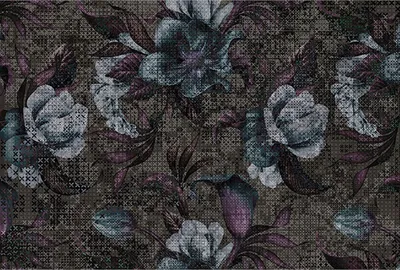 Produktbild von Tadessi Fototapete | Blumen | 4.00 m x 2.70 m | Braun | Weiß | Wandbild | Digitaldruck
